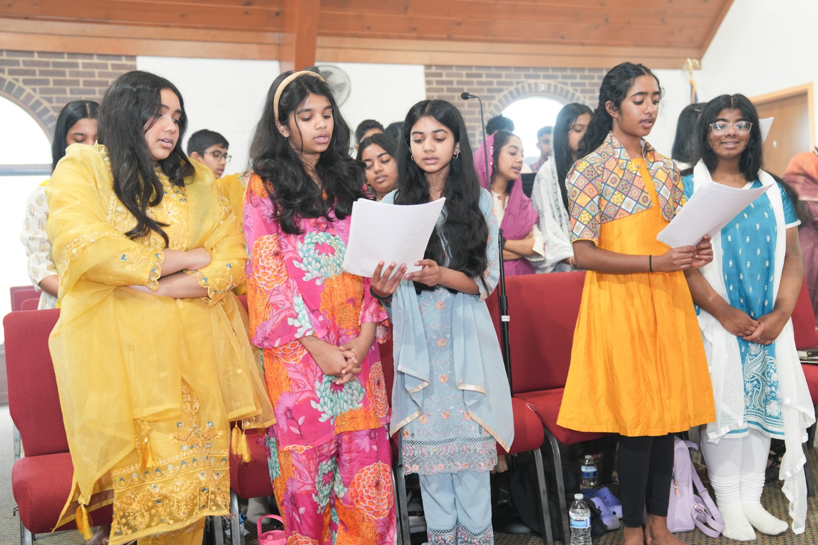 Youth choir in traditional Kerala attire